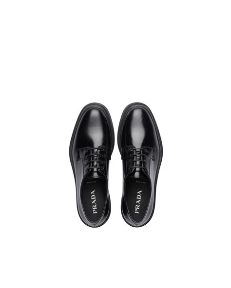 prada studded derby shoes|prada brushed leather derby shoes.